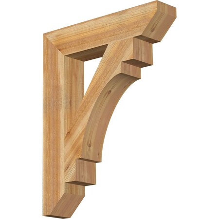Ekena Millwork Merced Slat Rough Sawn Bracket, Western Red Cedar, 6"W x 30"D x 38"H BKT06X30X38MRC06RWR